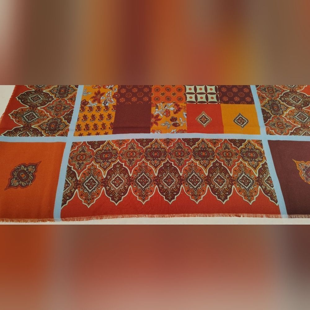 Vintage Colorful Patchwork  Square Scarf - Picture 9 of 16